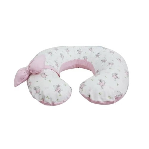 Almohada de Lactancia y Estimulación 5 en 1 - Rosado Conejitas Bailarinas - Maternelle