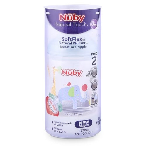 Biberón - Natural Touch - Celeste - Nuby