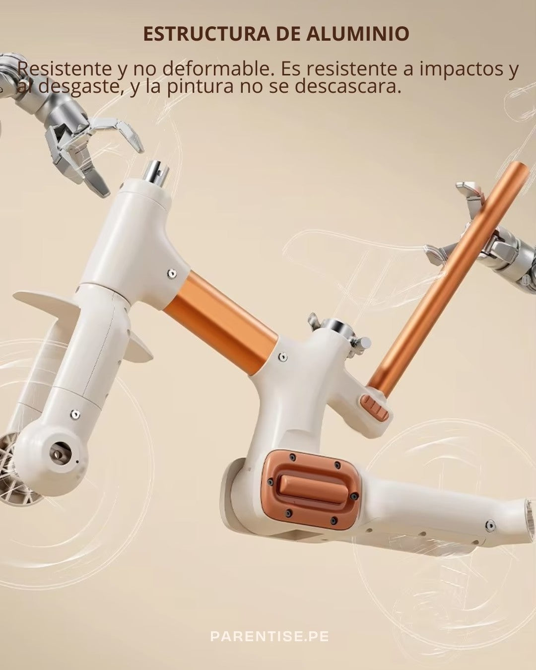 Bici Plegable 2 en 1 - Beige - Parentise