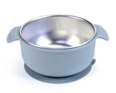 Bowl de Acero con Succión - Celeste - Parentise