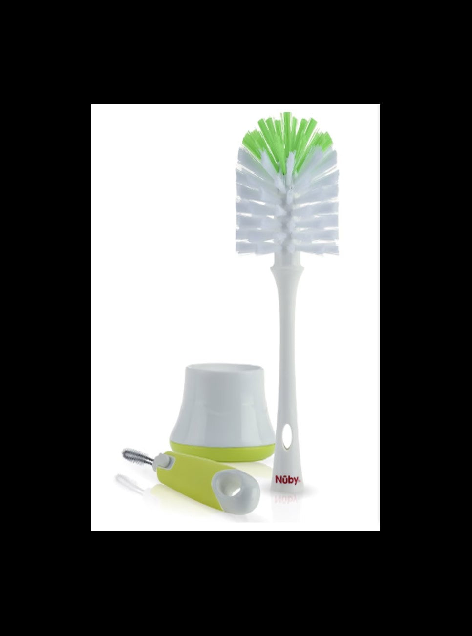Cepillo de Biberón con Stand - Verde - Nuby