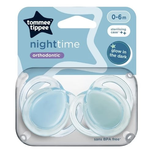 Chupones Nocturnos Que Brillan en la Oscuridad - 0 a 6 Meses - Celeste - Tommee Tippee
