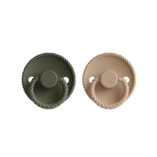 Chupones Rope Pack de 2 - Olive/Croissant - Munai