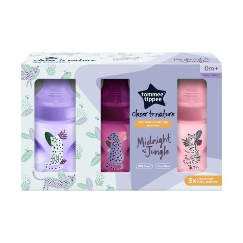 Closer To Nature - Midnight Jungle para Niña - 0m+ 9oz - Pack x3 - Tommee Tippee