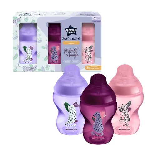 Closer To Nature - Midnight Jungle para Niña - 0m+ 9oz - Pack x3 - Tommee Tippee