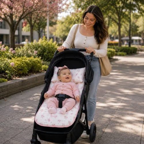 Colchoneta para Coche - Rosado Conejitas1 - Maternelle