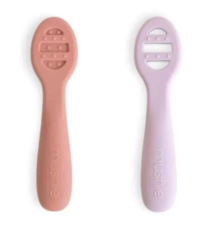 Cucharas para Alimentación 1RA Etapa - Rosa y Lila - Mushie