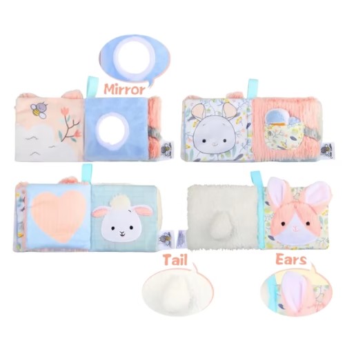 Librito de Tela Sensorial y Educativo - Bunny Pink (0meses+) - Parentise