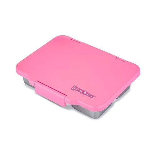 Lonchera de Acero - 4 Divisiones - Rosa - Yumbox