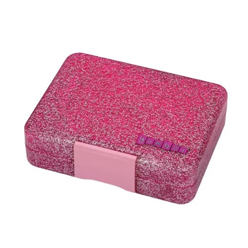 Lonchera Snack - Glitter - 3 Divisiones - Rosa - Yumbox
