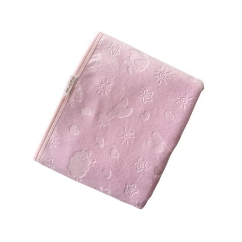 Manta Reversible Plush Bebé - Baby Jiraffe Lila - Wawa Pima