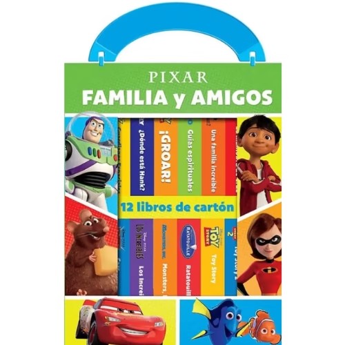 Mi Primera Biblioteca - Disney Pixar Familia y Amigos - 12 Libros - Eurosur Books