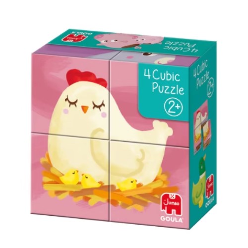 Puzzle Cúbico - 4 Cubos (2 Años+) - Goula