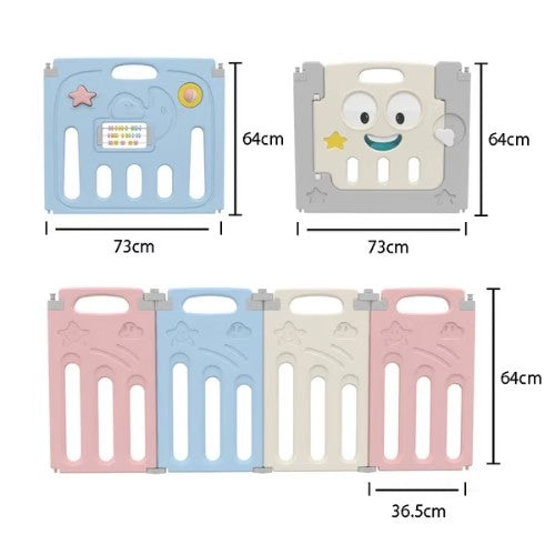 Rosa y Azul (14 Paneles) - Parentise – Corral Plegable Happy Star