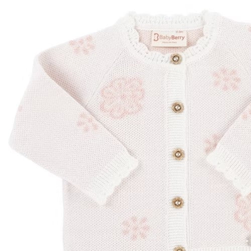 Set Florcita Doble Tejido - Perla 3 a 6 Meses - Baby Berry