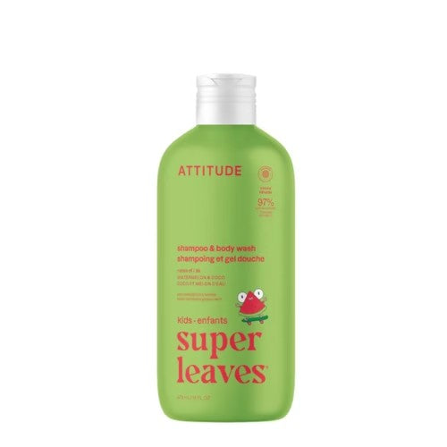 Shampoo y Gel de Baño - Super Leaves - Watermelon Coco - Attitude