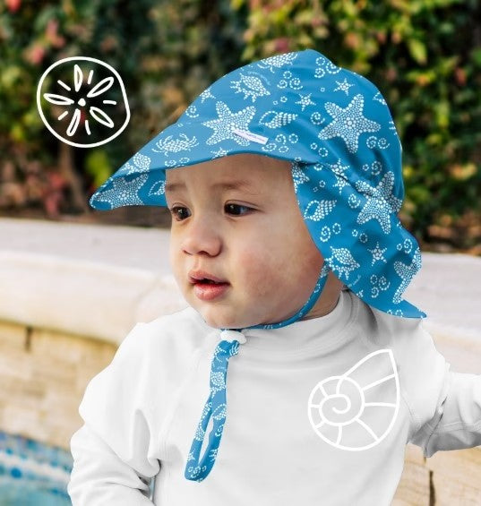 Sombrero con Solapa - Sky Blue 9-18 Meses - Green Sprouts