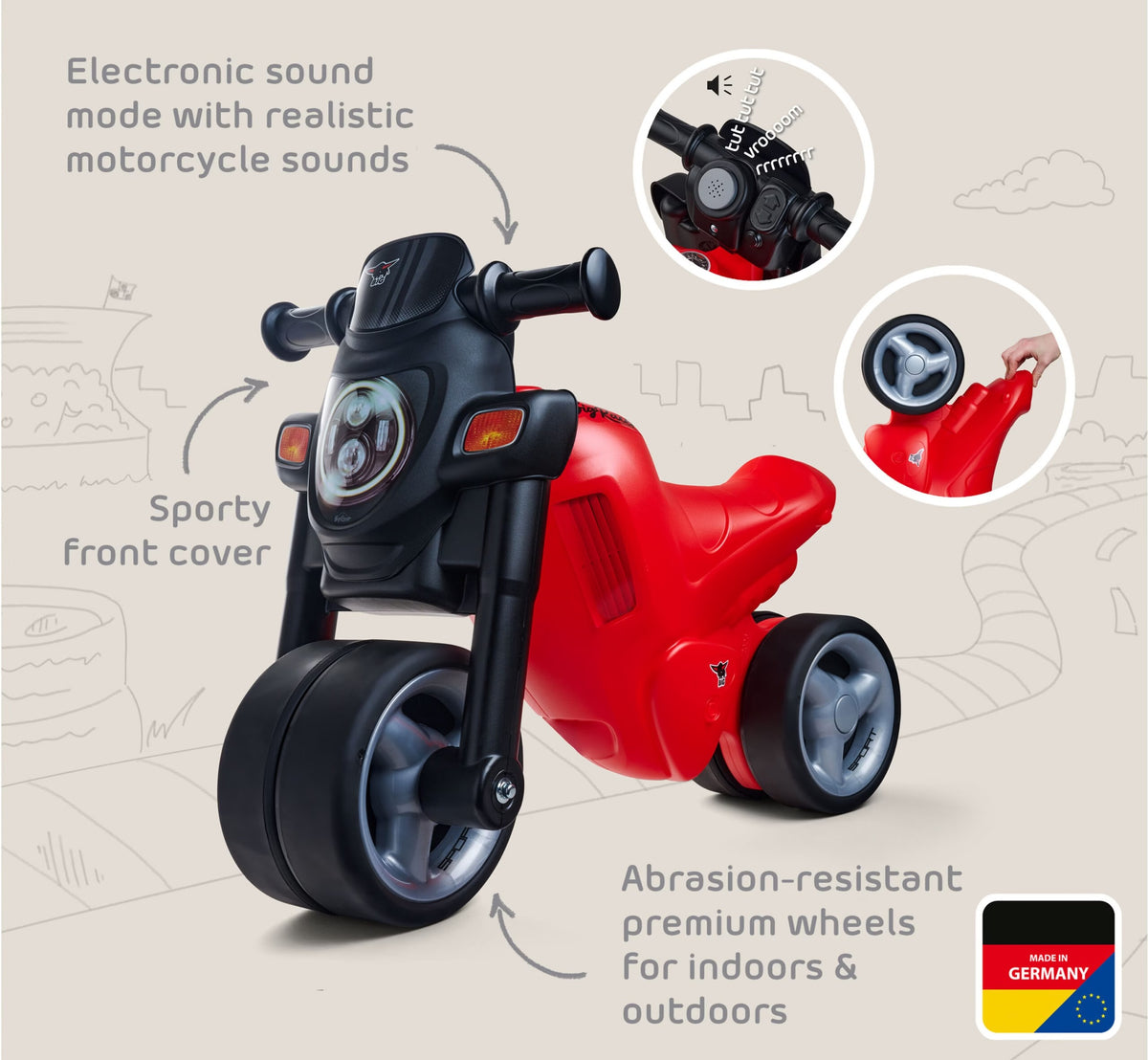 Sport Bike Balance Bike Red - Bicicleta de Balance - Big