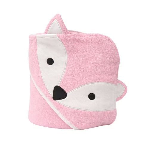 Toalla para Bebé con Capucha - Zorrito Rosa - Abu Tiny