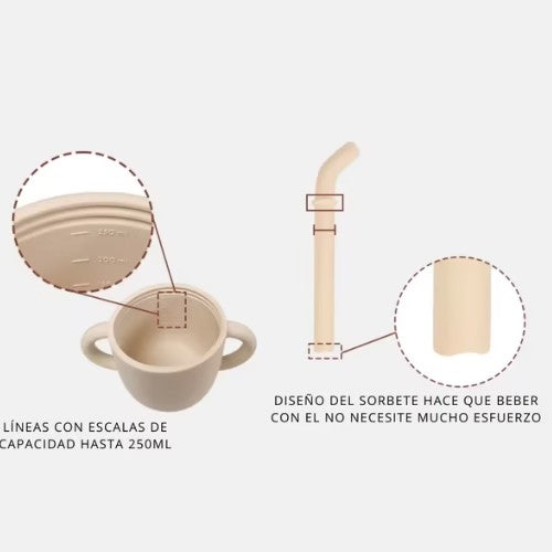 Vasito 2 en 1 - Tapa Sippy + Snack Anti-caída - Parentise