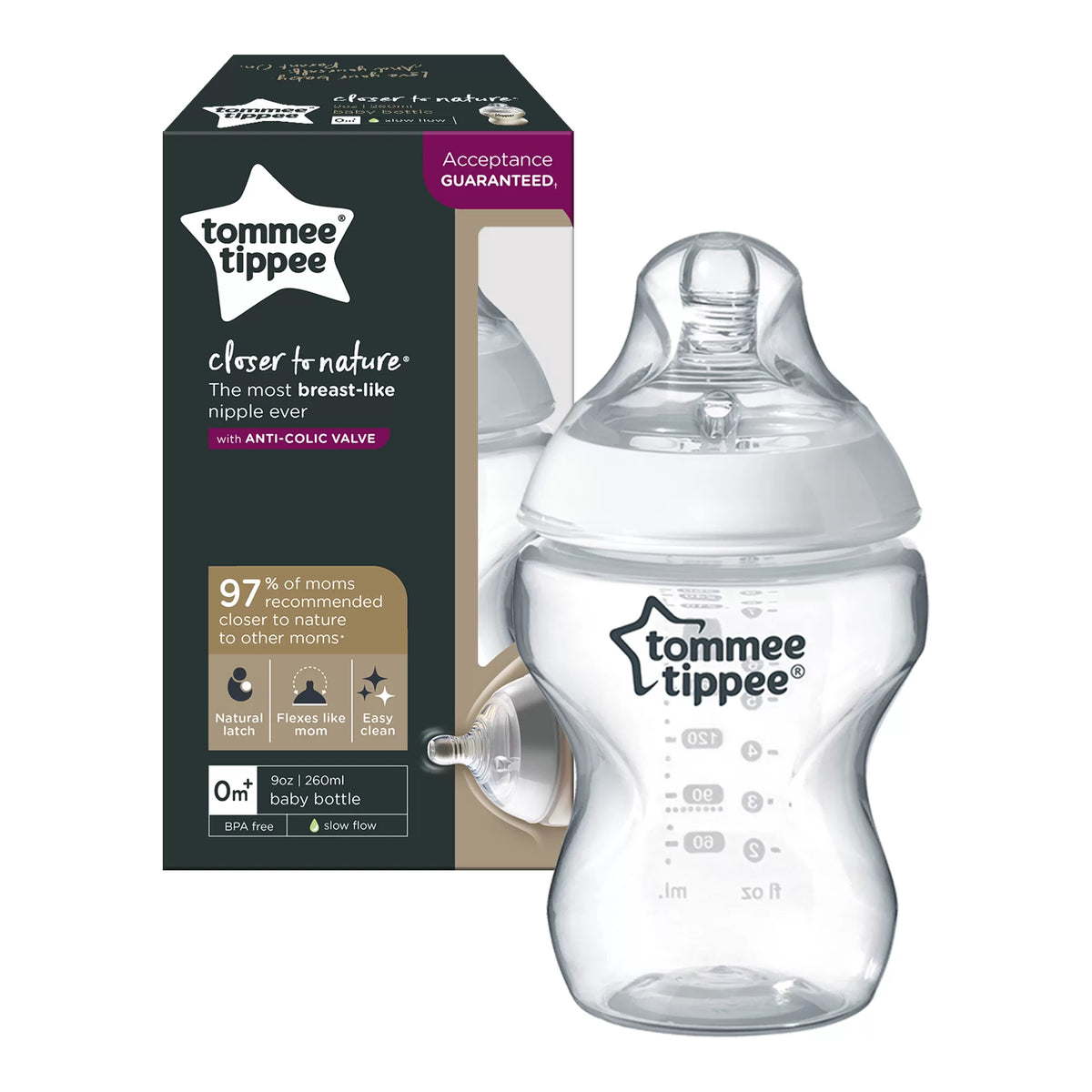 Biberón Closer To Nature - 9oz - Tommee Tippee