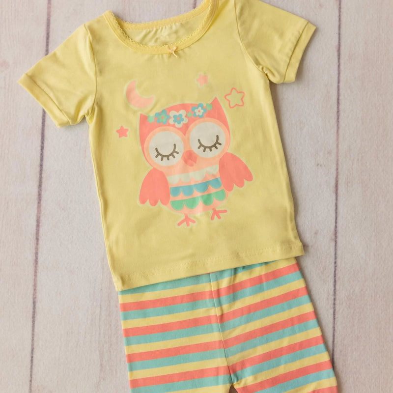 Pijama de Verano - Búho Amarillo - Petit Momo