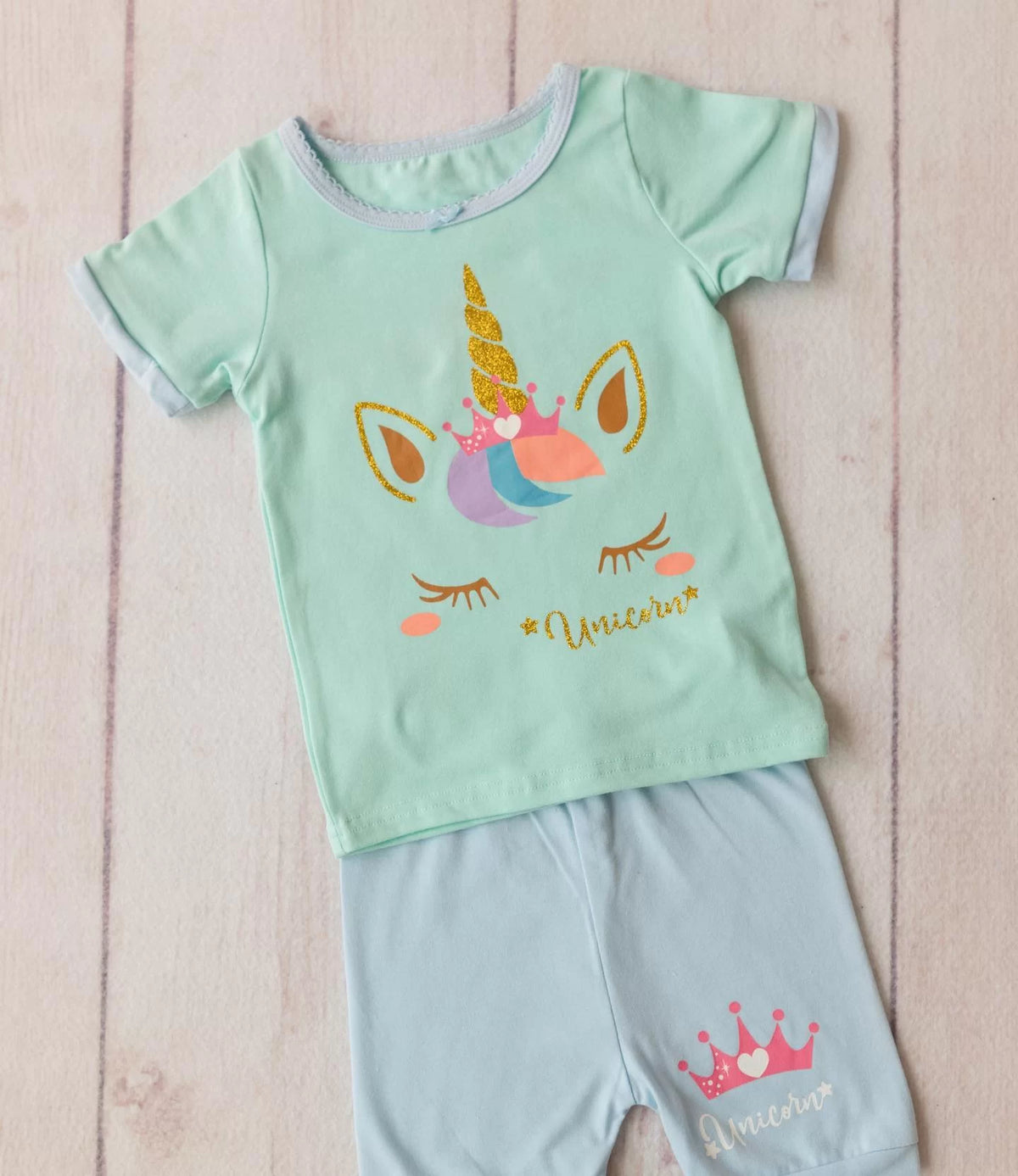 Pijama de Verano - Unicornio Aqua - Petit Momo