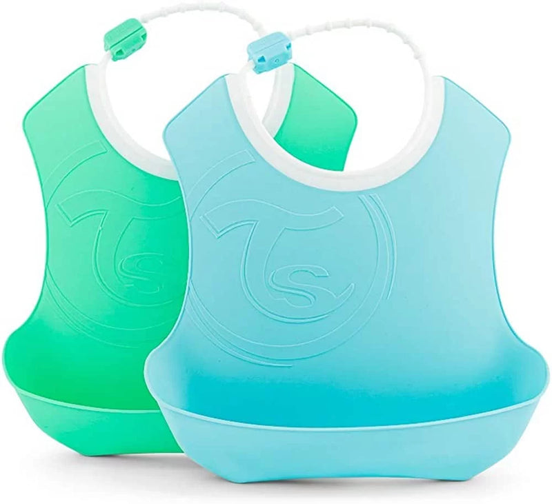 Babero x2 - Verde y Celeste - Twistshake