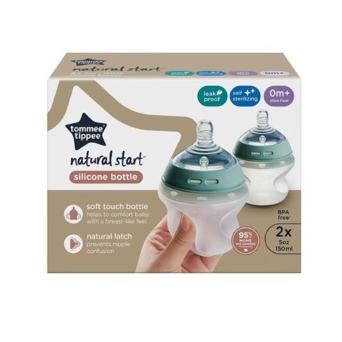 Biberón Natural Start Silicona - 5oz x2 Unid - Tommee Tippee