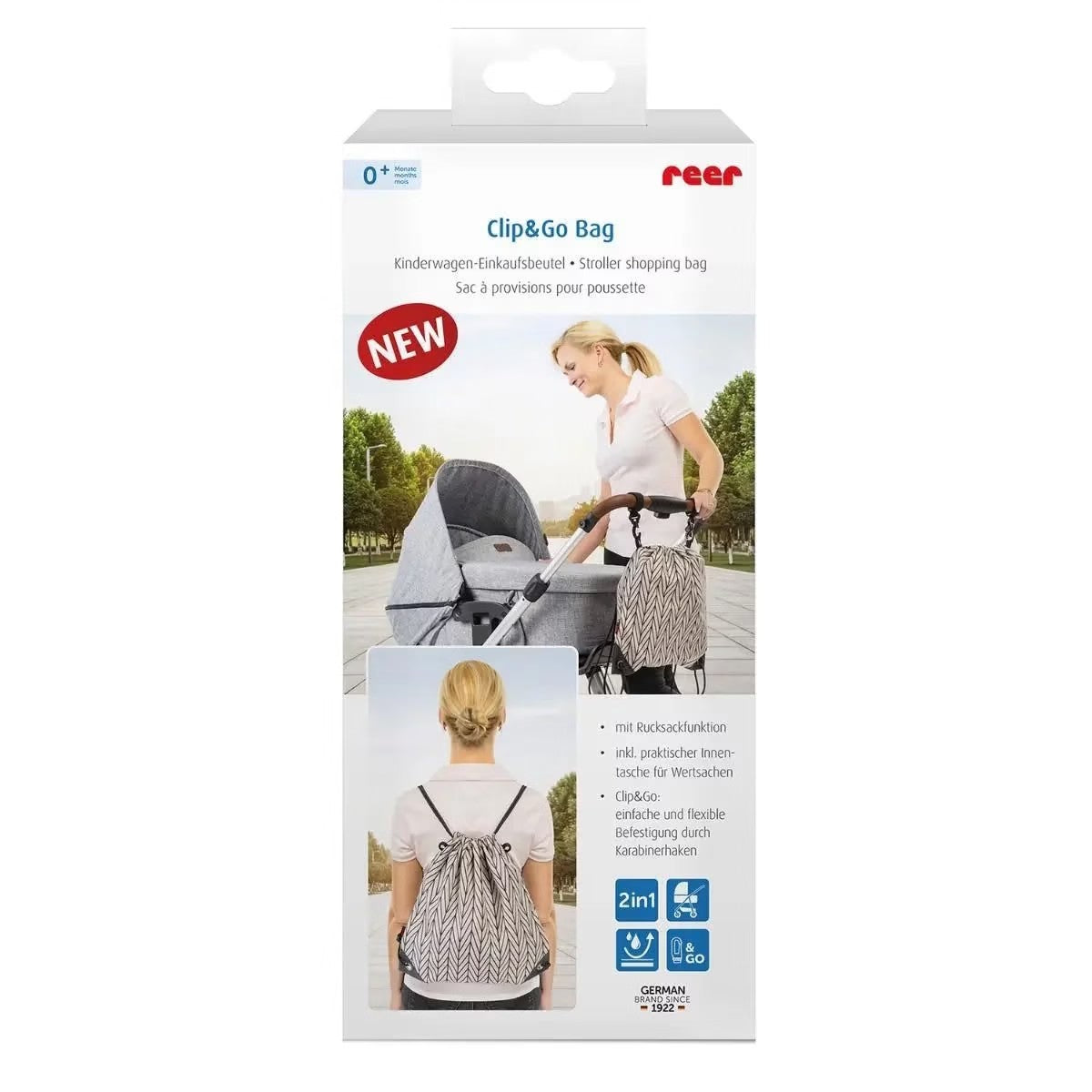Bolsa para Cochesito - Beige/Negro - Reer