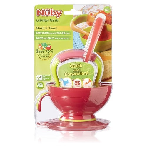 Bowl con Aplastador de Papilla - Rosado - Nuby