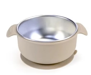 Bowl de Acero con Succión - Beige - Parentise