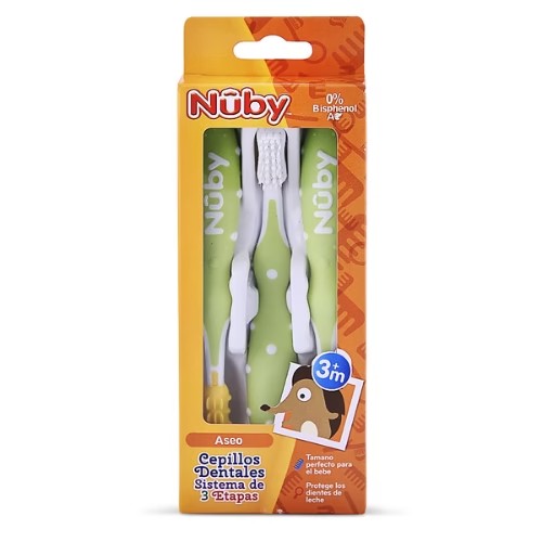 Cepillo Dental 3 Etapas - Verde - Nuby