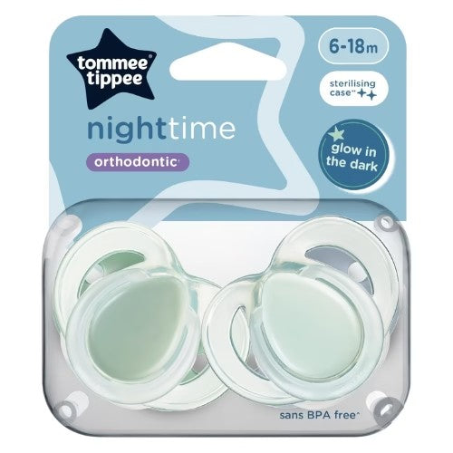 Chupones Nocturnos Que Brillan en la Oscuridad - 6 a 18 Meses - Verde - Tommee Tippee