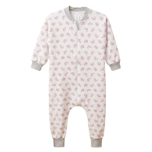 Enterizo Saquito Afranelado - Rosado Talla S y M - Bunny Cotton