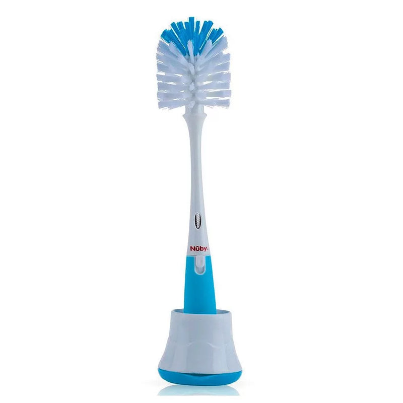 Cepillo de Biberón con Stand - Celeste - Nuby