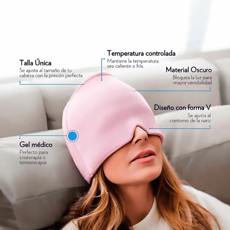 Gorro Terapéutico Relajante Antimigraña - Rosado - Cuenta Ovejas