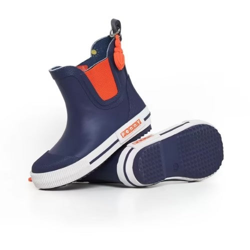 Gumboots Botas de Lluvia - Azul/Anaranjado (Talla 20) - Penny Scallan Design