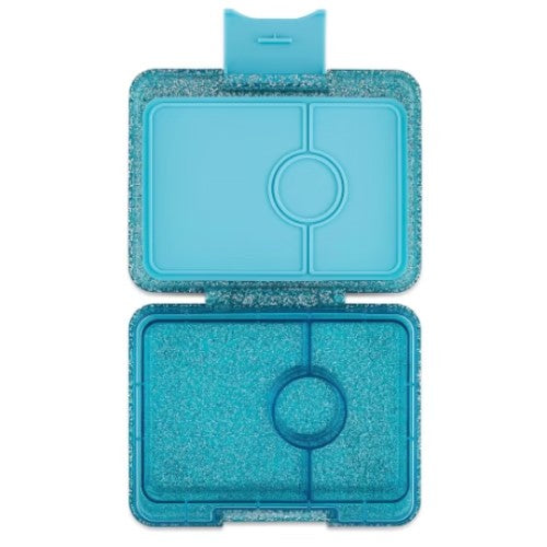 Lonchera Snack - Glitter - 3 Divisiones - Celeste - Yumbox
