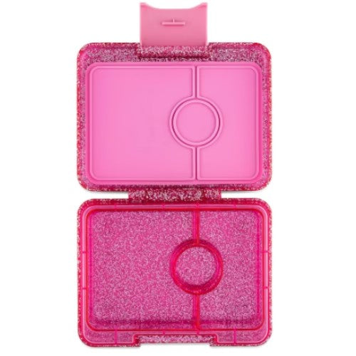 Lonchera Snack - Glitter - 3 Divisiones - Rosa - Yumbox