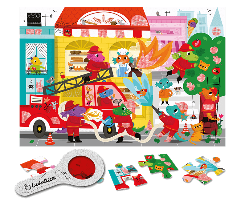 Secret Puzzle - Los Bomberos (3 Años+) - Ludattica