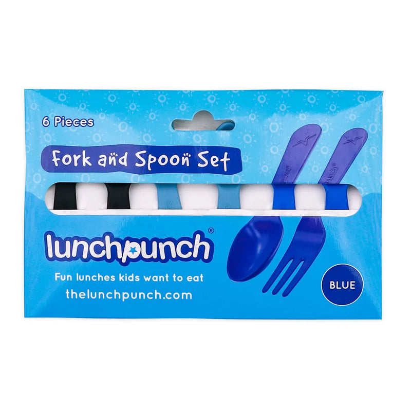 Set Cuchara Tenedor - Azul - Lunch Punch