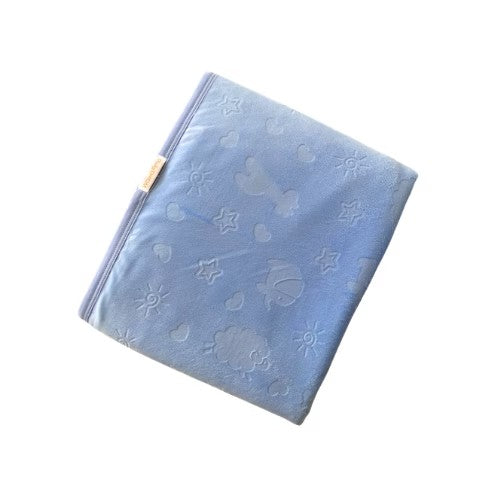Manta Reversible Plush Bebé - Baby Jiraffe Blue - Wawa Pima