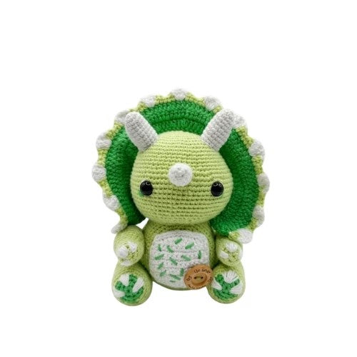 Muñeco de Apego - Triceraptor Bebé Verde - Un Lunar