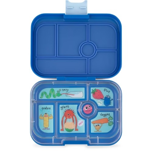 Original 6 Divisiones - Funny Monsters Tray - Azul - Yumbox