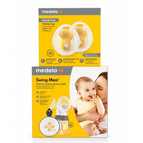 Pack Extractor Doble Eléctrico + Set de Copas Hands Free - Medela