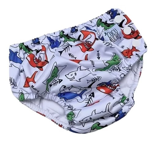 Pañal de Natación - Tiburón al Agua - Talla XL - Cucurucho