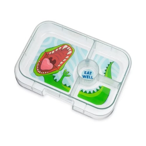 Panino 4 Divisiones - Dino Tray - Verde - Yumbox