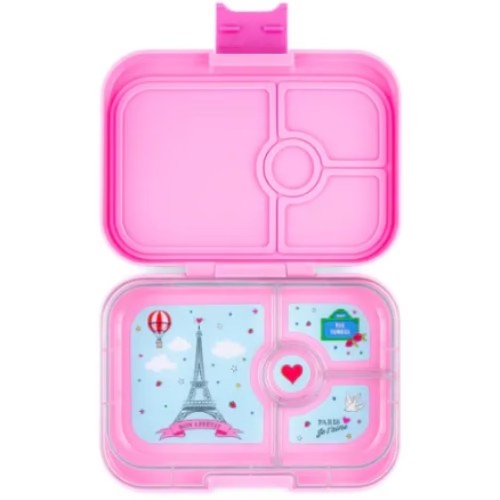 Panino 4 Divisiones - Paris Je T'aime Tray - Rosa - Yumbox