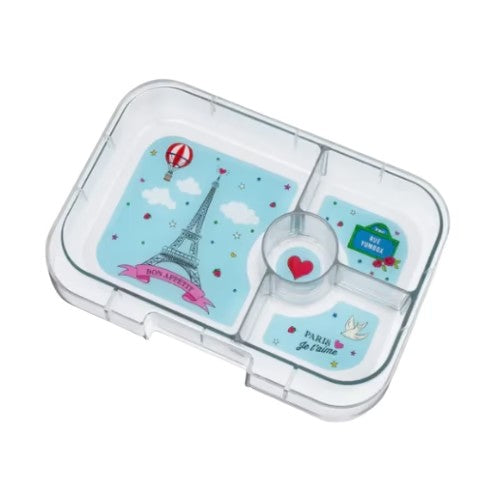Panino 4 Divisiones - Paris Je T'aime Tray - Rosa - Yumbox